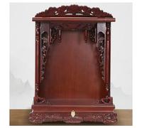 Wooden Buddhist Altar Wall Hanging Temple, Pooja Mandir God Stand Shelf, Prayer Meditation Table for Buddha Statue and Ancestral Altar