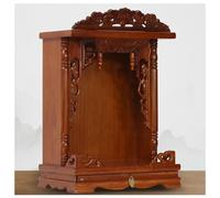 Wooden Buddhist Altar Wall Hanging Temple, Pooja Mandir God Stand Shelf, Prayer Meditation Table for Buddha Statue and Ancestral Altar