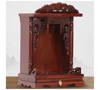 Wooden Buddhist Altar Wall Hanging Temple, Pooja Mandir God Stand Shelf, Prayer Meditation Table for Buddha Statue and Ancestral Altar