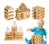 Wooden Building Block - Fostering Critical Thinking Baby | Blocks Ensure Safety Stacking Sensory Toy | approach enhances Natural Woodeen Buildiing for Develop Fine Motor Skills