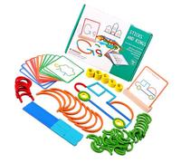 Wooden Building Block Puzzle Toy Sticks And Rings Set For Children Space Training Logical Skill Development Party Toy Kids Learning Toy
