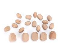 Wooden Building Blocks, 20PCS Beech Logs Stacking Stones for Preschool Learning Art Balance Game