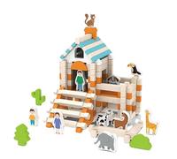 Wooden Building Blocks | Colorful Safe Toys - Educational Travel Learning For Developing Cognitive Skills | These Kids Promote Creativity And Early Development