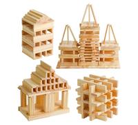 Wooden Building Blocks - Educational Stacking Toy, Natural Wood Pieces | Solid Wood Set, Stacking Blocks with Creative Learning Activity at Home or School