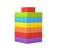 Wooden Building Blocks Puzzle Toy Spatial Logical Thinking Training Rainbow Toys Blocks For Babies Educational Stacking color cubes inch inch cubes boy inch centimeter old kids counting year y