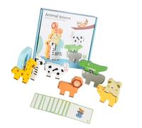 Wooden Building Blocks Set with Flash Cards for 1 2 3 Year Old Kids Education Kindergarten Educational Wood