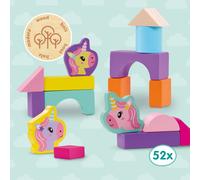 Wooden Building Blocks Unicorn 52pcs SES Creative Multi 1 Pack
