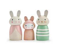 Wooden Bunnies 3Pcs Figurine