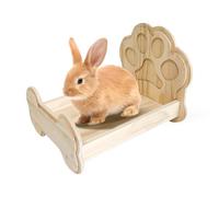 Wooden Bunny Bed, Chinchilla Crate Bed | Folding Bunny Bed for Off-Ground Bunnies | Cute Portable Pet Bed, Puppy Sleeping Habitat for Ferrets, Hedgehogs and Hah