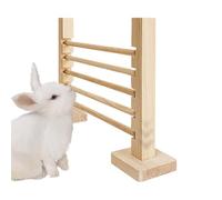 Wooden Bunny Hurdle, Adjustable Jump Bar Set, Small Pet Training Obstacle With Height Control Feature, Wood Material, Safe Animal Jumping Toy With Simple Design, Cage Enrichment Tool For Rabbit Play
