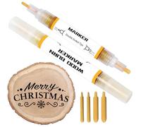 Wooden Burning Marker, 2PCS Wood Burn Pen Double Sided for Wood Burn