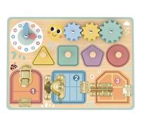 Wooden Busy Board for Toddlers - Activity Board Sensory Toys Fidget Board