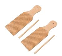Wooden Butter Maker Set with Gnocchi Board and Paddle, Complete Butter Making Kit for Homemade Butter and Pasta Preparation, 2 Wooden Paddles with Rolling Stick