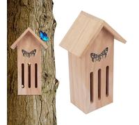 Wooden Butterfly House for Garden, Hotel Habitat Attracts Pollinator