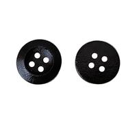 Wooden Buttons 13mm/15mm/18mm/20mm/23mm/25mm Round Double-Hole/Four-Hole Wooden Buttons, Brown-Four Holes, 18mm-100pcs(15mm)