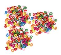 Wooden Buttons 300pcs Color Numbers Shape Hand Decorated Handwork Cloth Button Accessories for Clothing Sewing