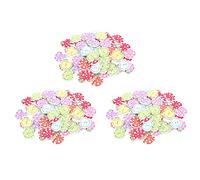 Wooden Buttons Painted Little Apples Animal Buckles DIY Handmade Clothing Decoration 200pcs 4 Packs