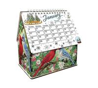 Wooden Cabin DIY Diamond Art Painting Calendar 2026 DIY 5D Diamond Art Painting Desk Calendar, from Jan 2026 - Dec, 12 Monthly Table Calendar for Home Office
