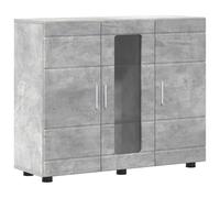 Wooden Cabinet Concrete Grey Made of Wood Material 88.5 x 30.5 x 73 cm with Ample Storage Space, Sideboard for Living Room, Modern Furniture Set with Drawer and Shelf