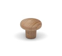 Wooden Cabinet Knob Round Beech Button 30mm Pull Furniture Cupboard Door Drawer Circular Handle Upcycle Refurbishment Replacement Hardware