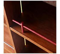 Wooden Cabinet Support Guardrail Fence - Aluminum Shelf Rail Railing, Decorative Barrier, Anti-Fall Fence, for Home & Kitchen Safety(Rosso,30cm/11.8in)