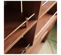 Wooden Cabinet Support Guardrail Fence - Aluminum Shelf Rail Railing, Decorative Barrier, Anti-Fall Fence, for Home & Kitchen Safety(Gold,30cm/11.8in)