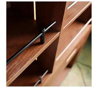 Wooden Cabinet Support Guardrail Fence - Aluminum Shelf Rail Railing, Decorative Barrier, Anti-Fall Fence, for Home & Kitchen Safety(Black,30cm/11.8in)