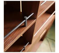 Wooden Cabinet Support Guardrail Fence - Aluminum Shelf Rail Railing, Decorative Barrier, Anti-Fall Fence, for Home & Kitchen Safety(Gray,30cm/11.8in)