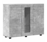 vidaXL Wooden Cabinet with Storage Concrete Grey 88.5 x 30.5 x 73 cm