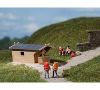 Wooden cabins (x2) HO/OO/TT Gauge Auhagen 42642