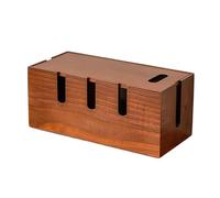 Wooden Cable Management Box with Discreet Storage Design for Home Study and Living Area to Keep Wires Tidy and Safe Wooden Wire Planner