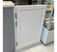Wooden Cafe Swing Doors, Saloon Style Half Waist Door with Automatic Closure, Ideal for Bars, Porches, Bathrooms & Hallways - White, Size W70xH90