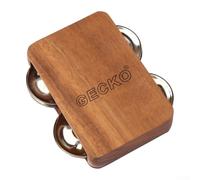 Wooden Cajon Drum Companions Accessory Set, for Box Drum with Jingle Bells Castanets Foot Tambourine Brown 6-Piece Percussion Kit(GK04 TAP)