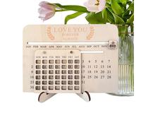 Wooden Calendar 2026 - Time Organization Table Centerpiece | Decorative Wooden Desk Calendar 2026 for Students Teens Girls Women Teachers Study Living Room