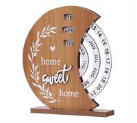 Wooden Calendar Home Porch Decoration Office Desktop Decoration, A