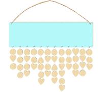 Wooden Calendar Wall Hanging Decorative Sign for Home Reminder Board | Beige Wood, Smooth Surface with No Rough Edges, Wooden Discs and Tags, for Anniversary Dates