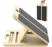 Wooden Calf Stretcher Slant Board with 5 Tilt Angles Professional Calf Stretcher for Squats Muscle Stretching Balance