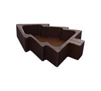 Wooden Candle Bowl, Rustic Christmas Tree Decoration for Home, in Tree Shape Candle Bowls, Decorative Tray, for Sweets, Snacks, Charcuterie, Sushi, Country House Table, Centrepieces, Office, Bedroom