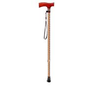 Wooden Cane for The Elderly with Non-Slip Aluminium Alloy and Solid Wood Carved Telescopic Walking Stick(Brown)