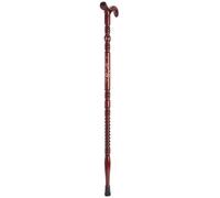 Wooden Cane Household Seniors Walking Canes Solid Wood Crutches Faucet Handle Walking Stick,Red WoodenCanes for Men and Women decorate Aqiong
