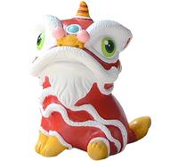 Wooden Car Key Pendant ，Car Peach Wood ，7cm Chinese Style Lion Dance Decorations Living Room Tabletop Interior Accessories