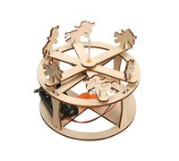 Wooden Carousel Educational Set Safe for Kids Science Exploration and Motor Skills Development Toy Carousel Science Balance Wooden Set