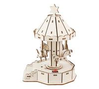 Wooden Carousel Toy for Physics Balancing Hands on Assembly Educational Fun Educational Science Carousel Set Safe for Motor Skills Development Physics Exploration