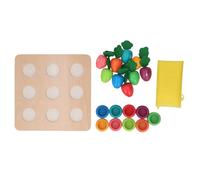 Wooden Carrot Pulling Toy - Toddler Educational Toys, 2 Year Old Gifts, Wood, Enhances Logic & Hand-Eye Coordination, Early Math & Color Learning, Multi-Color Set