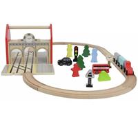 Wooden Carry Train Station Set By Chad Valley