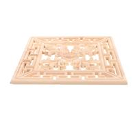 Wooden Carved Appliques for Cabinet Door and Mirror Frames 20cm | Unpainted Solid Wood, Easy Installation Peel and Stick, Classic European Vintage Style for Furniture Decoration