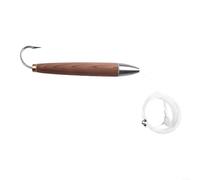 Wooden Cast Trolling Pencil Bait Rigged Cedar Tuna Lure Designed for Predator Fish Like Yellowtail Marlin and Striper 15 5cm 74 5g (log)