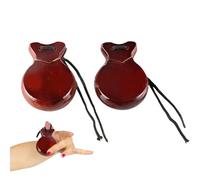 Wooden Castanets - 2pcs Kids Hand Percussion, Funny Musical Toy, Durable Wooden's Instrument | Spanish Castanet Set for Children Music Lessons Stage Performance Classroom Entertainment Use