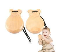 Wooden Castanets - Spanish Wooden Castanets - 2pcs Kid Castanet Instrument | | 2PCS Kids Hand Castanet Percussion Toy | For Music Lessons, Early Education,Stage Performances For Rhythm Training & Gift