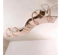 Wooden Cat Bridge for Wall, Cat Shelves for Climbing and Playing, Sky Corridor for Resting, Ideal Cat Activity Center, Sturdy Design